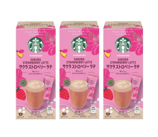 Starbucks Sakura Strawberry Latte – Édition Limitée du Japon (4 sticks)