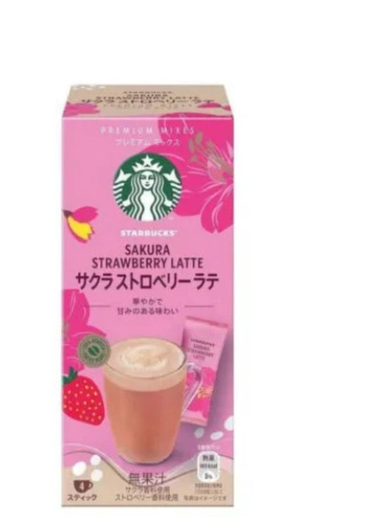 Starbucks Sakura Strawberry Latte – Édition Limitée du Japon (4 sticks)